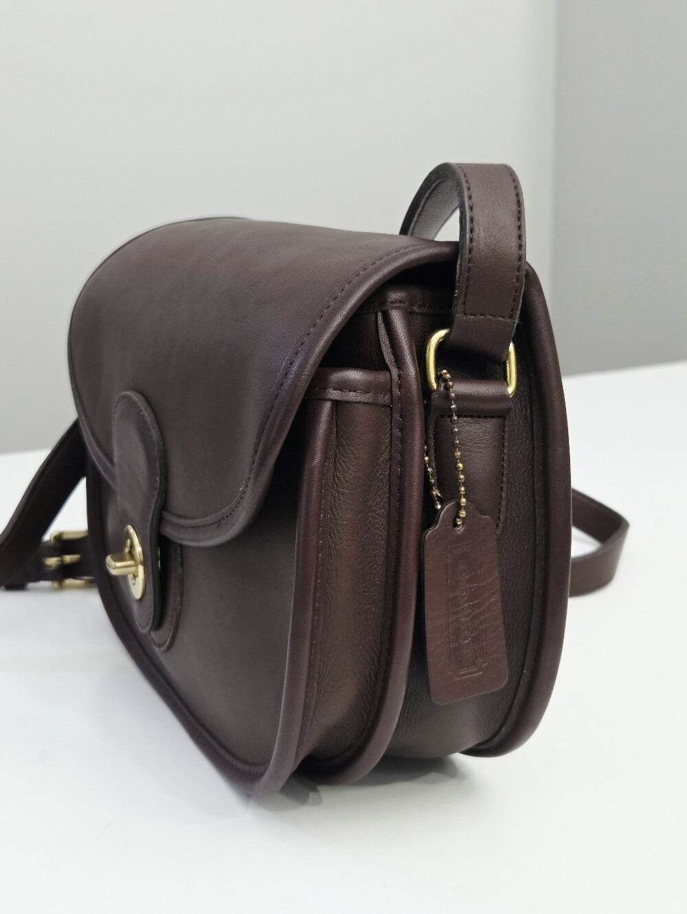 EXCELLENT VINTAGE COACH PRAIRIE BAG - MAHOGANY BROWN - Picture 3 of 7